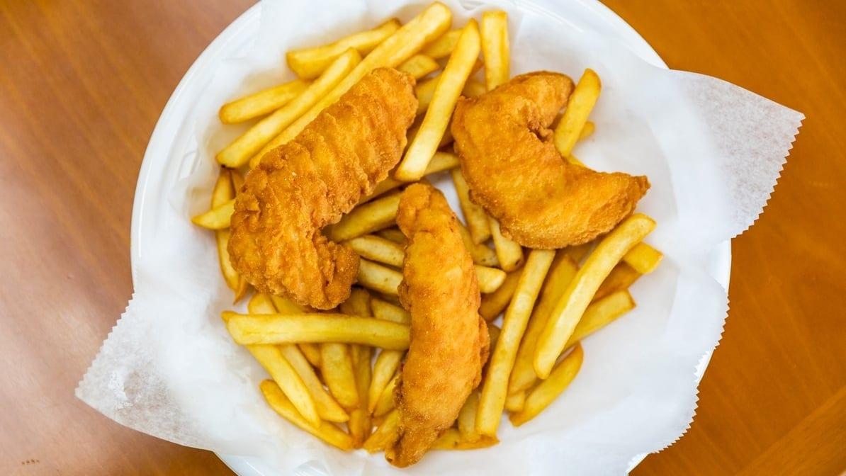 Kids Chicken Fingers & French Fries.